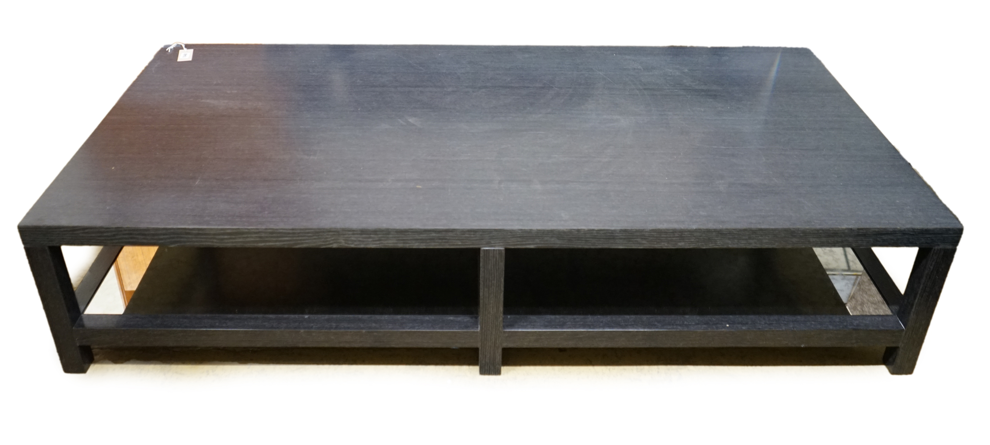 A custom made Decca Furniture Domicile coffee table, width 180cm, depth 89cm, height 38cm